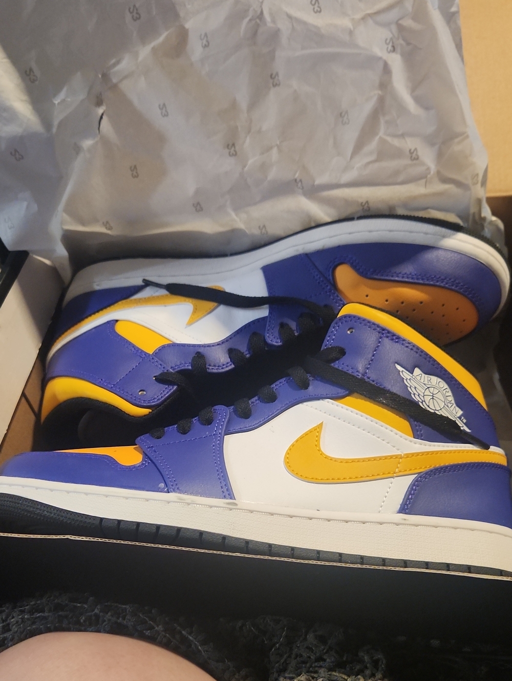 Nike Air Jordan 1 Low - Purple, Yellow & White